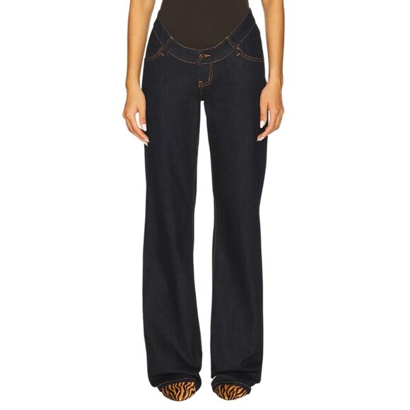 Lioness Denim - LIONESS Cocoon Jeans in Dark Denim Small Womens Low Rise Denim Pants